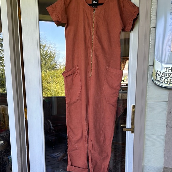 Mien Studios Rust Jumpsuit with Front Zipper